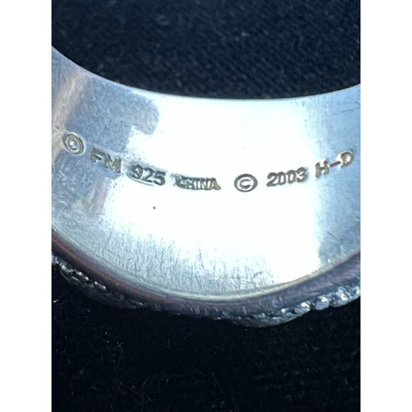 Rare Vintage SS/gold trim Men's Licensed Harley Davidson Eagle Ring SZ 11 - Picture 6 of 6